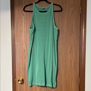Old Navy Green Sleeveless Midi Dress